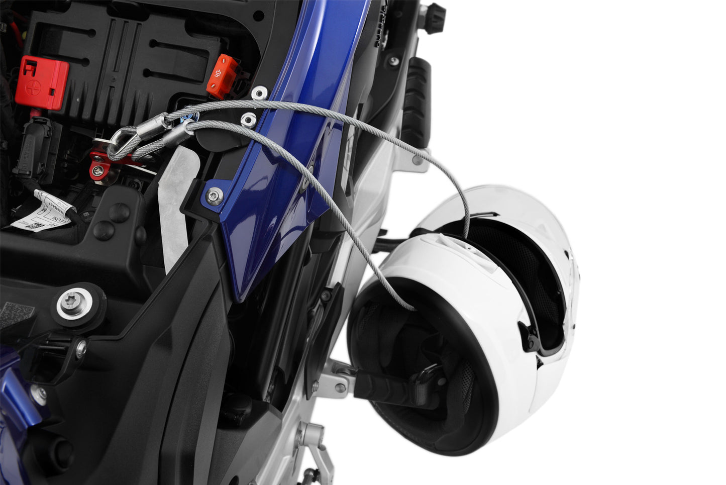 helmet anti-theft system »HELM-LOCK« - stainless steel