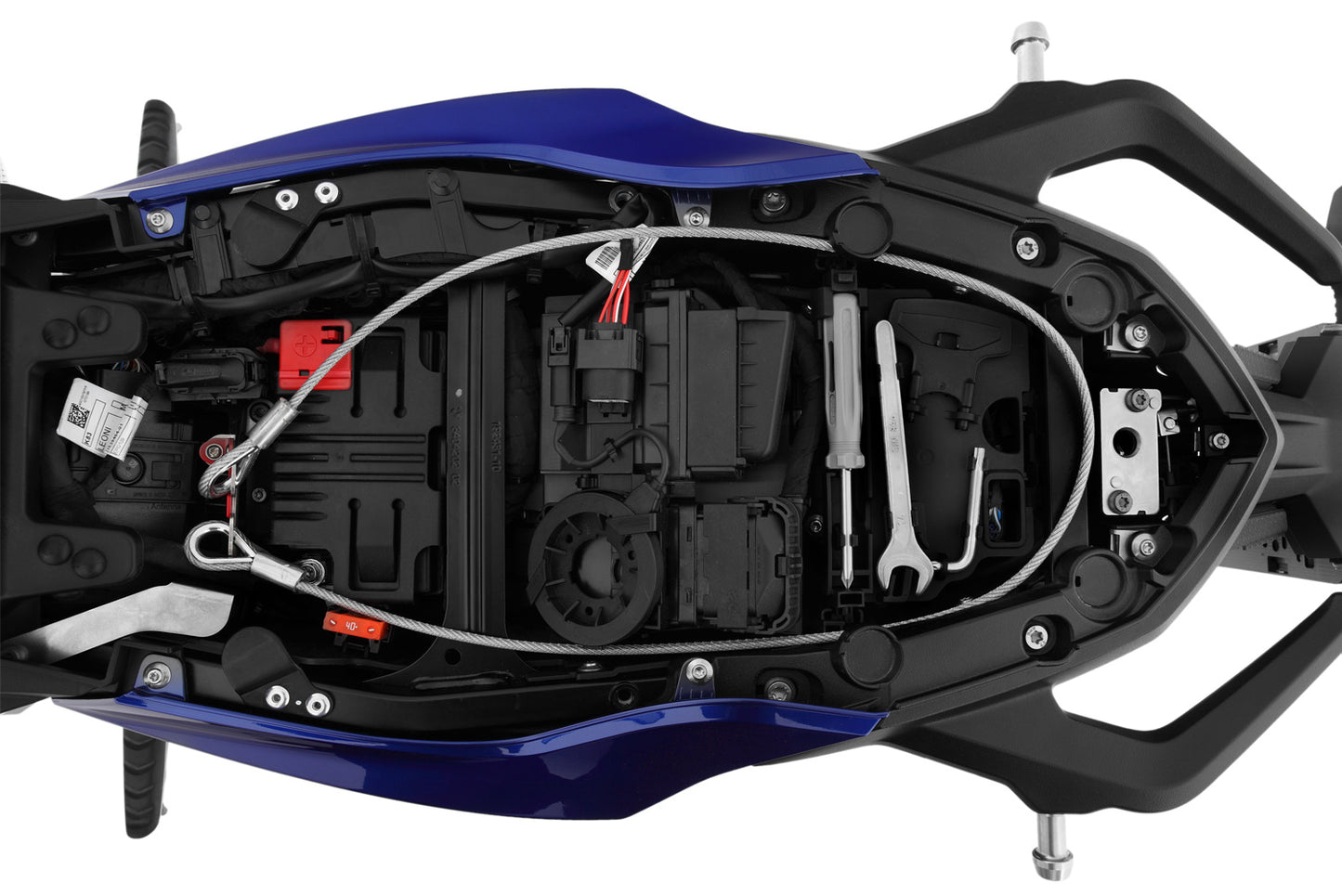 helmet anti-theft system »HELM-LOCK« - stainless steel