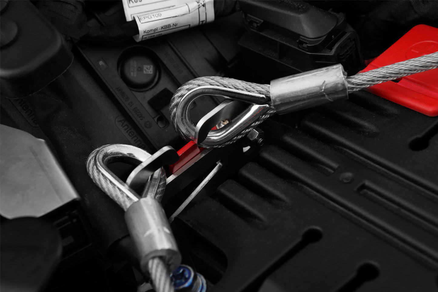 helmet anti-theft system »HELM-LOCK« - stainless steel