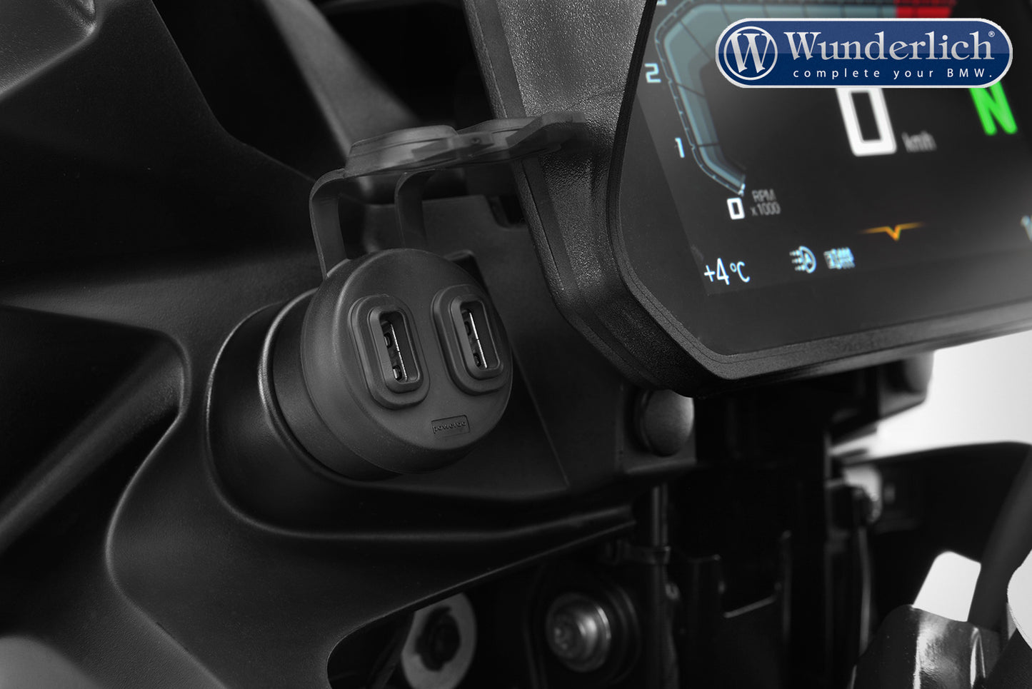 Wunderlich USB dual socket - black