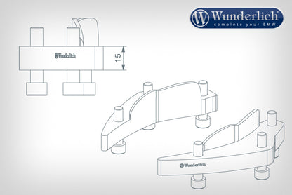 Handlebar riser K 1600 - silver