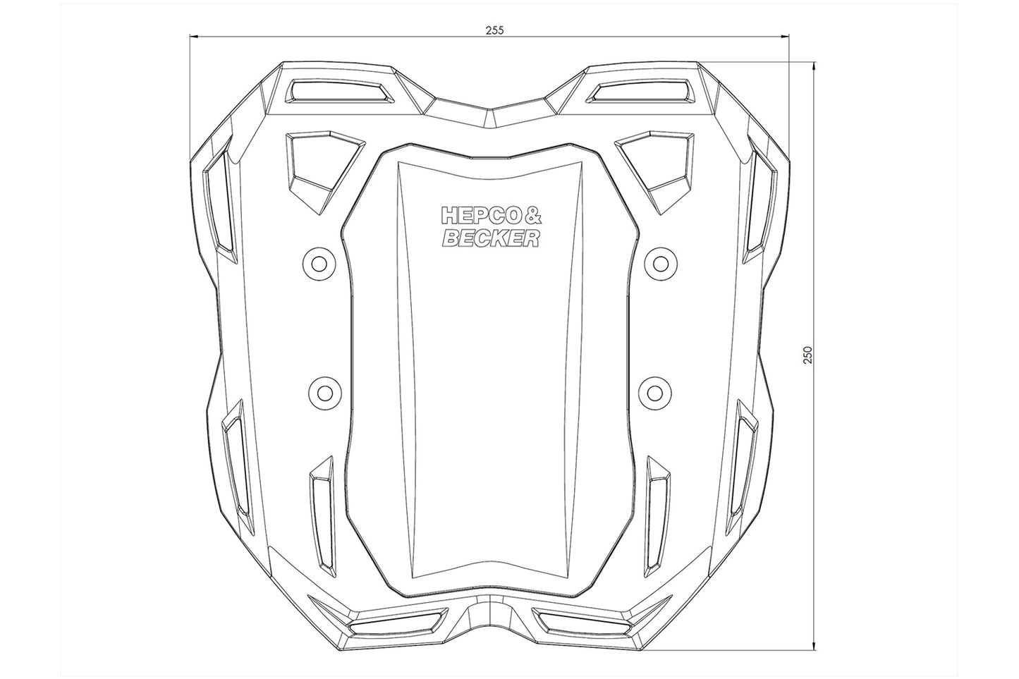 Hepco&Becker Smartrack rear rack F 900 XR - black