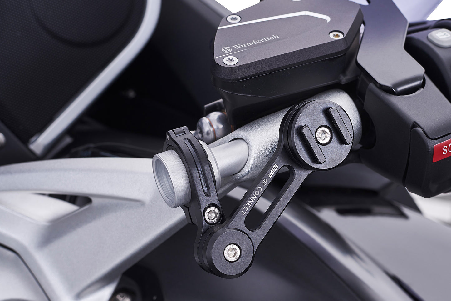 adapter for SP-Connect on stub handlebars - silver