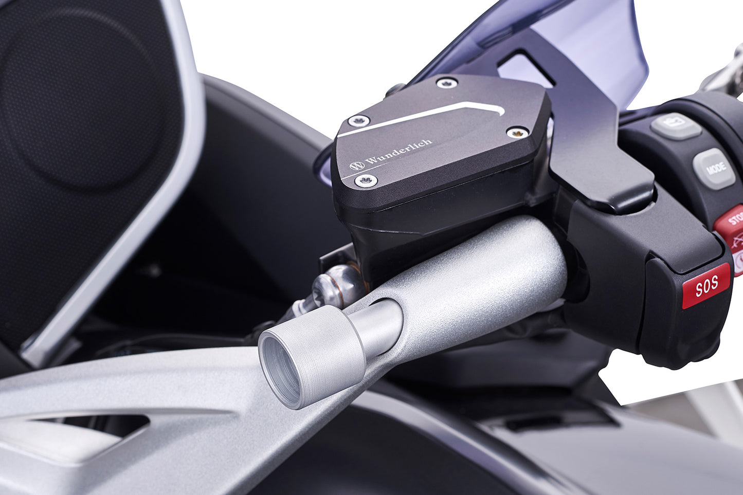 adapter for SP-Connect on stub handlebars - silver