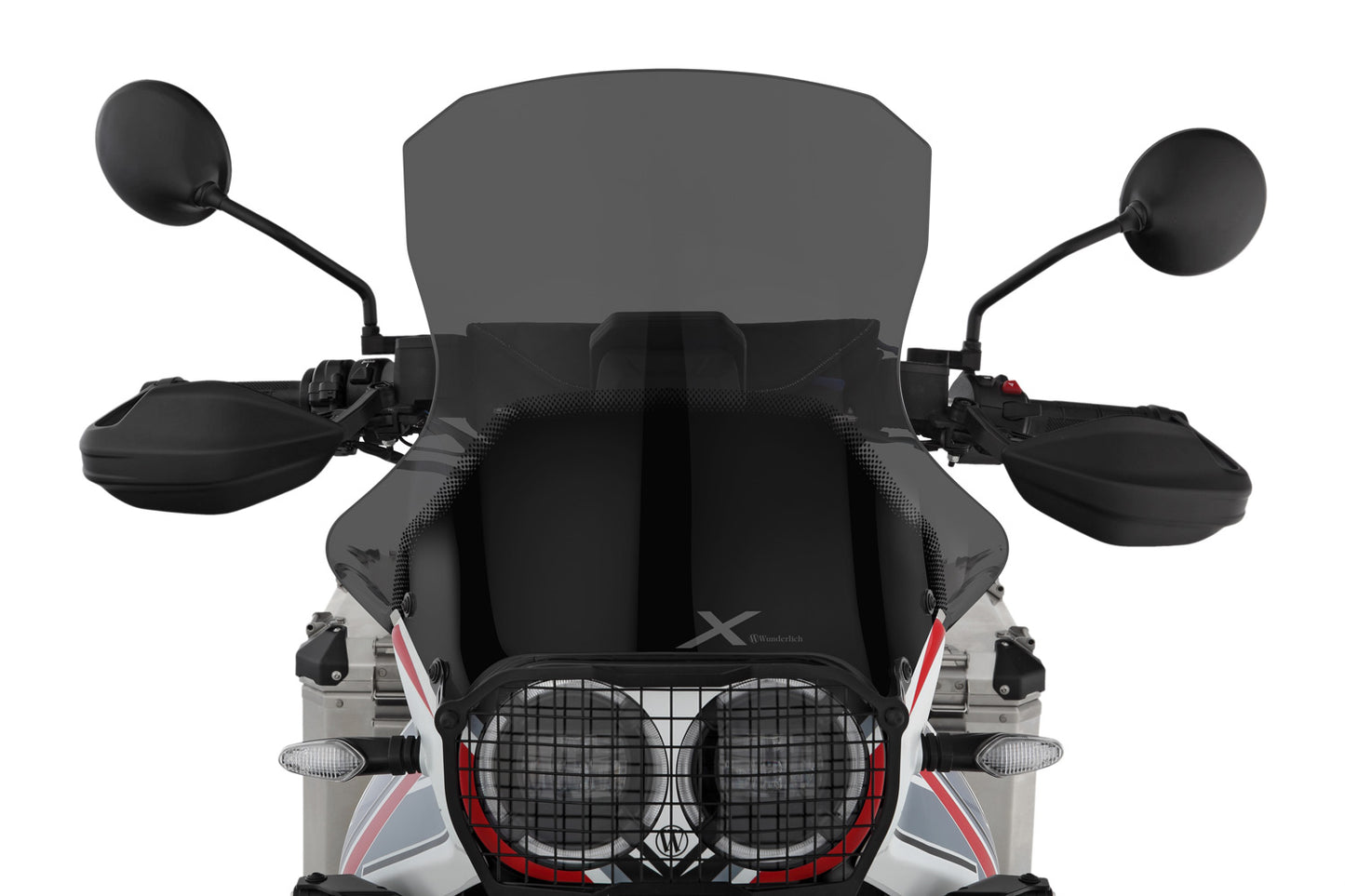 Wunderlich MARATHON windshield - For models with original enduro handguards - smoked grey