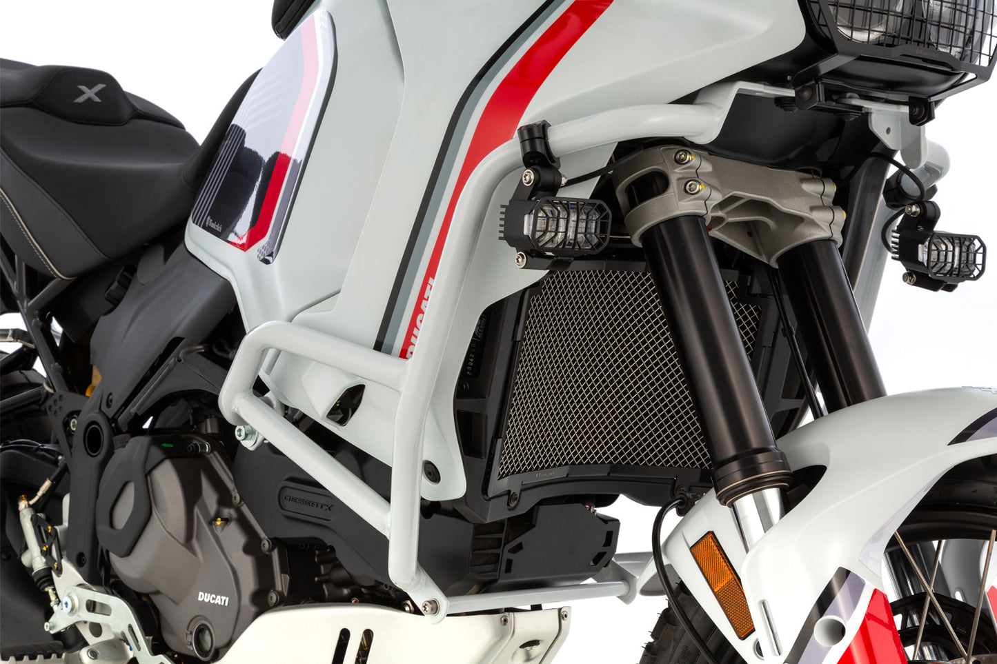 fairing protection bar - white - For models with Standard engine protection