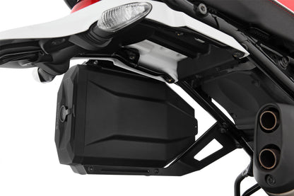 Tool box for models without a case carrier + codable lock DesertX (Rally) - For original Ducati keys - black
