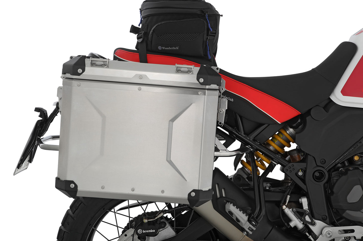 Wunderlich case set EXTREME - slimline - without lock cylinder - silver