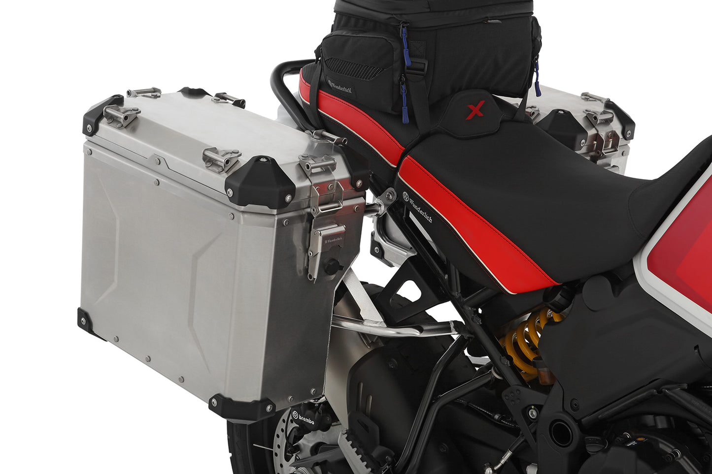 Wunderlich case set EXTREME - slimline - without lock cylinder - silver