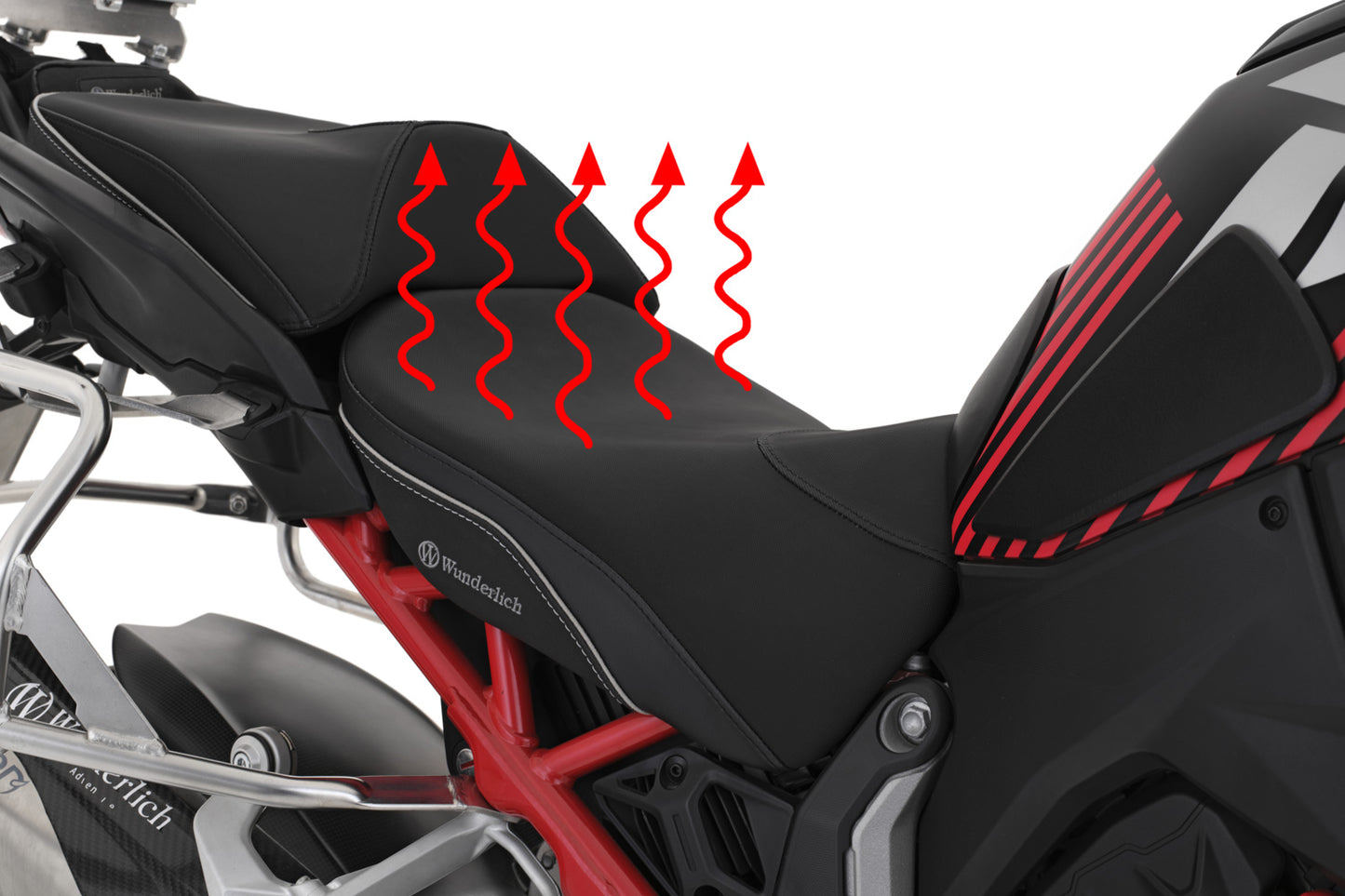 Wunderlich Rider Seat AKTIVKOMFORT with Heating Multistrada V4 - low - black