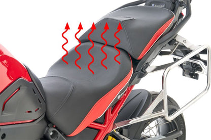 Rider Seat AKTIVKOMFORT with Heating Multistrada V4 - low - black-red