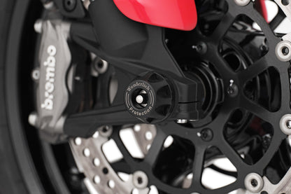 Wunderlich DOUBLESHOCK axle protectors Multistrada V2 - front - black