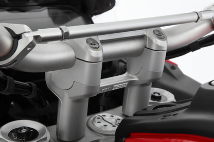 Handlebar Riser ERGO Multistrada V2 - 25 mm - silver