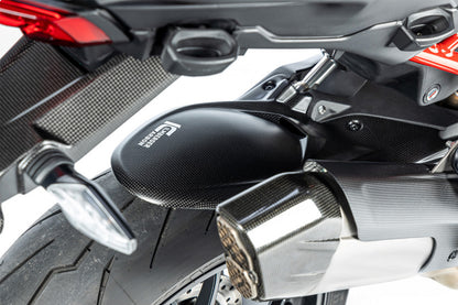 Ilmberger Mudguard with Brake Line Cover Multistrada V4 Pikes Peak - rear - carbon - matt