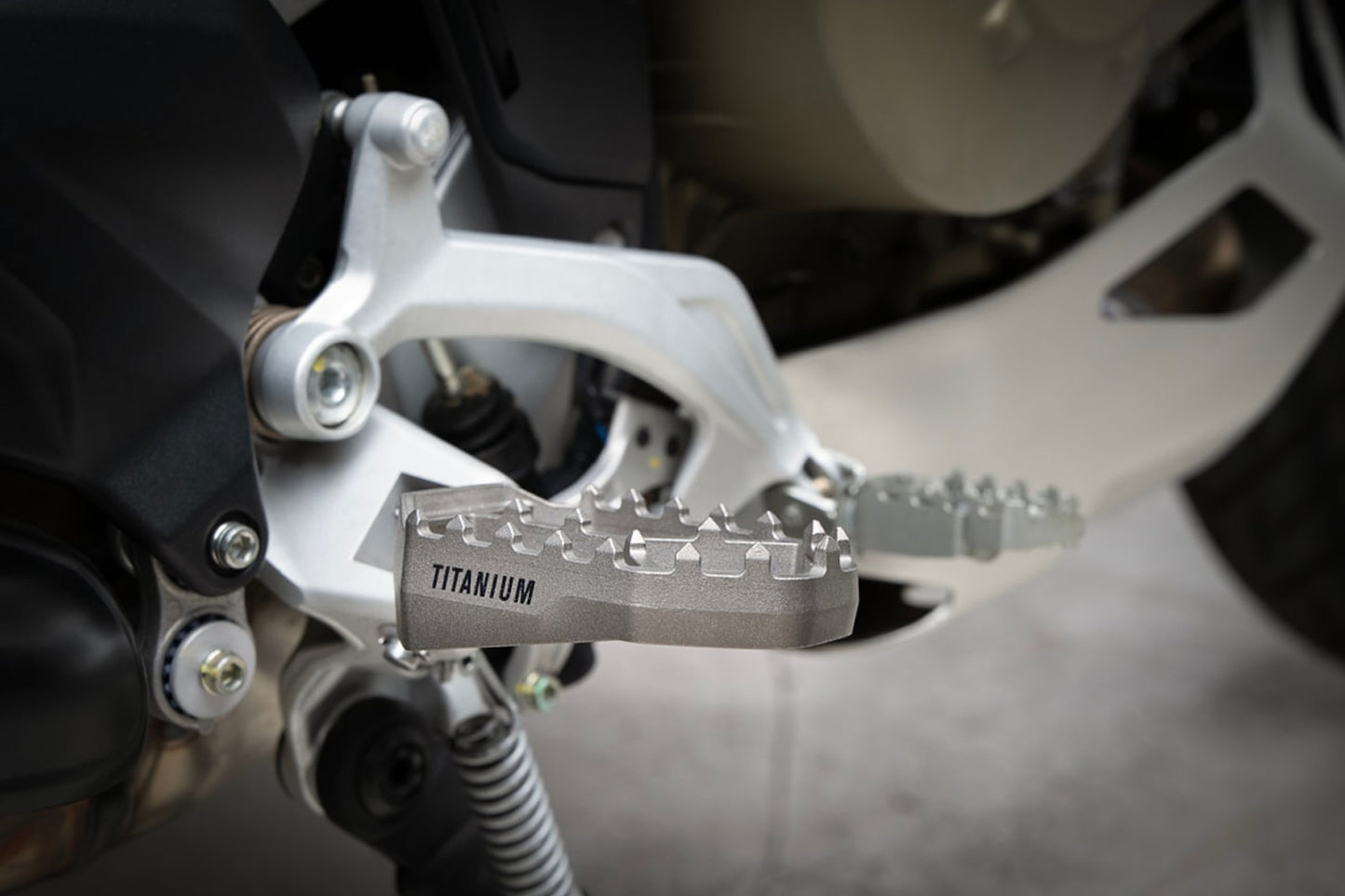 Akrapovic Ducati Adventure Footrest Set - titanium