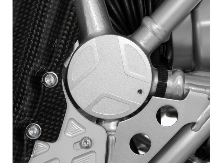 Swingarm pivot covers EDGE design right - silver
