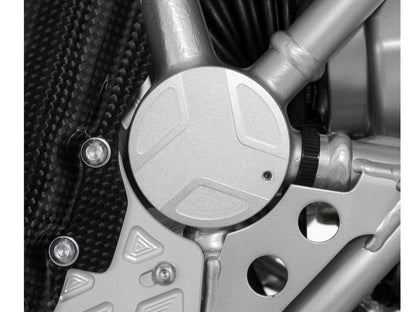 Swingarm pivot covers EDGE design right - silver
