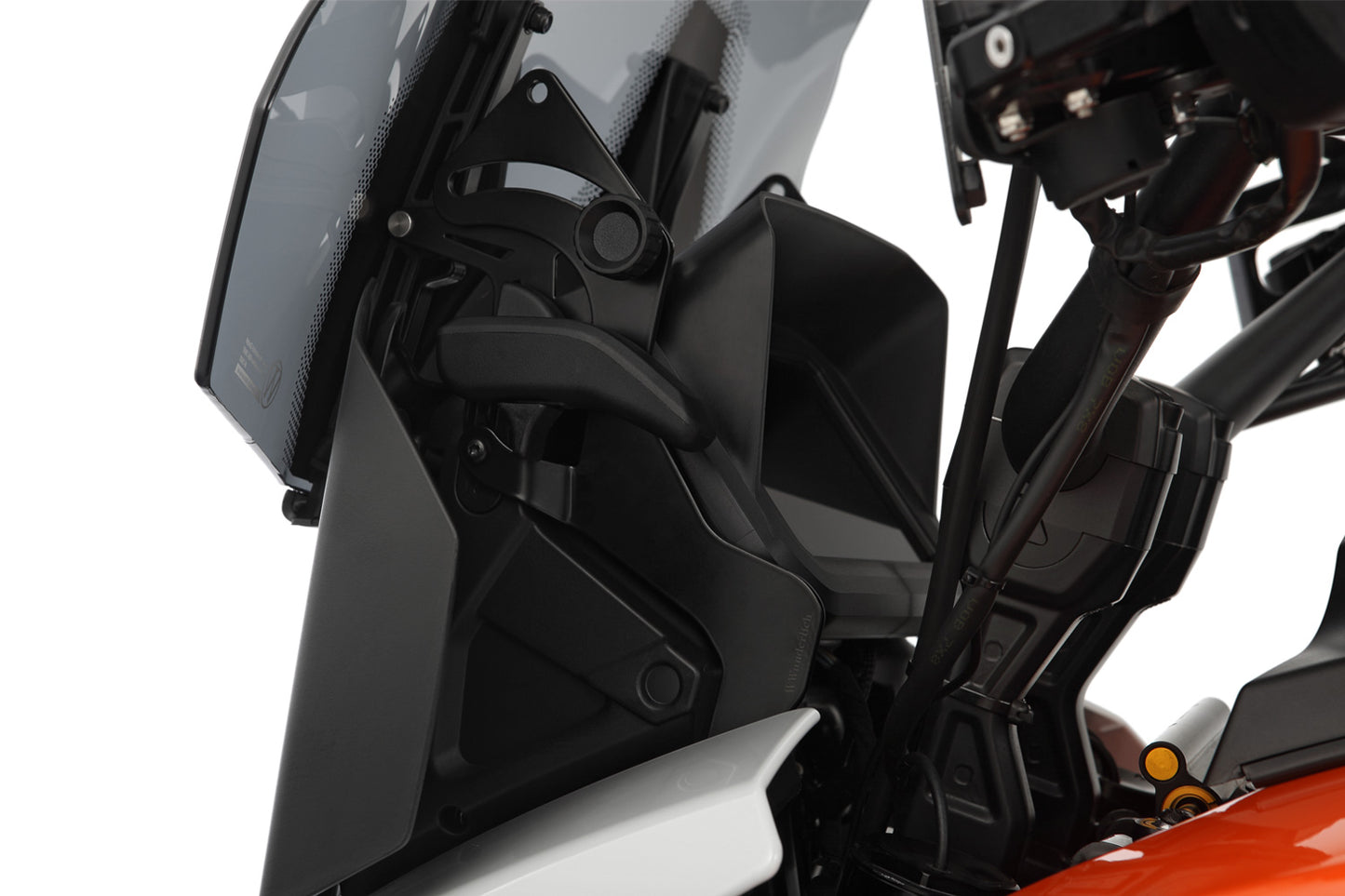 Windshield reinforcement for orig or accessory windshield - left - black