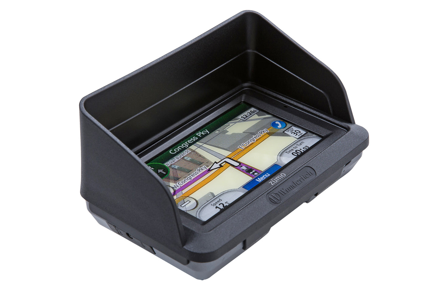 Device glare shield BMW Navigator IV + Garmin Zumo 660 - black