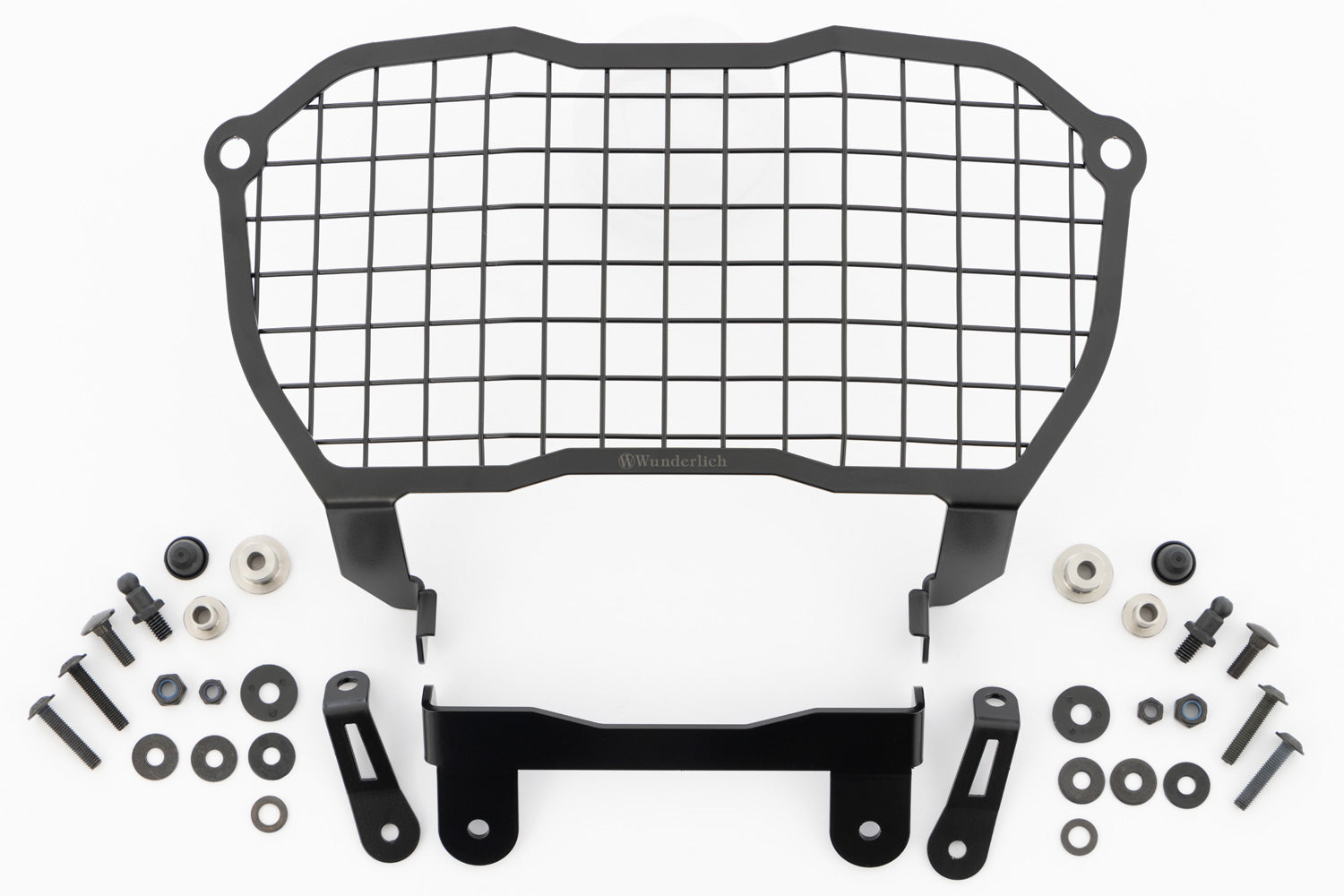 Wunderlich foldable headlight protection grille - black