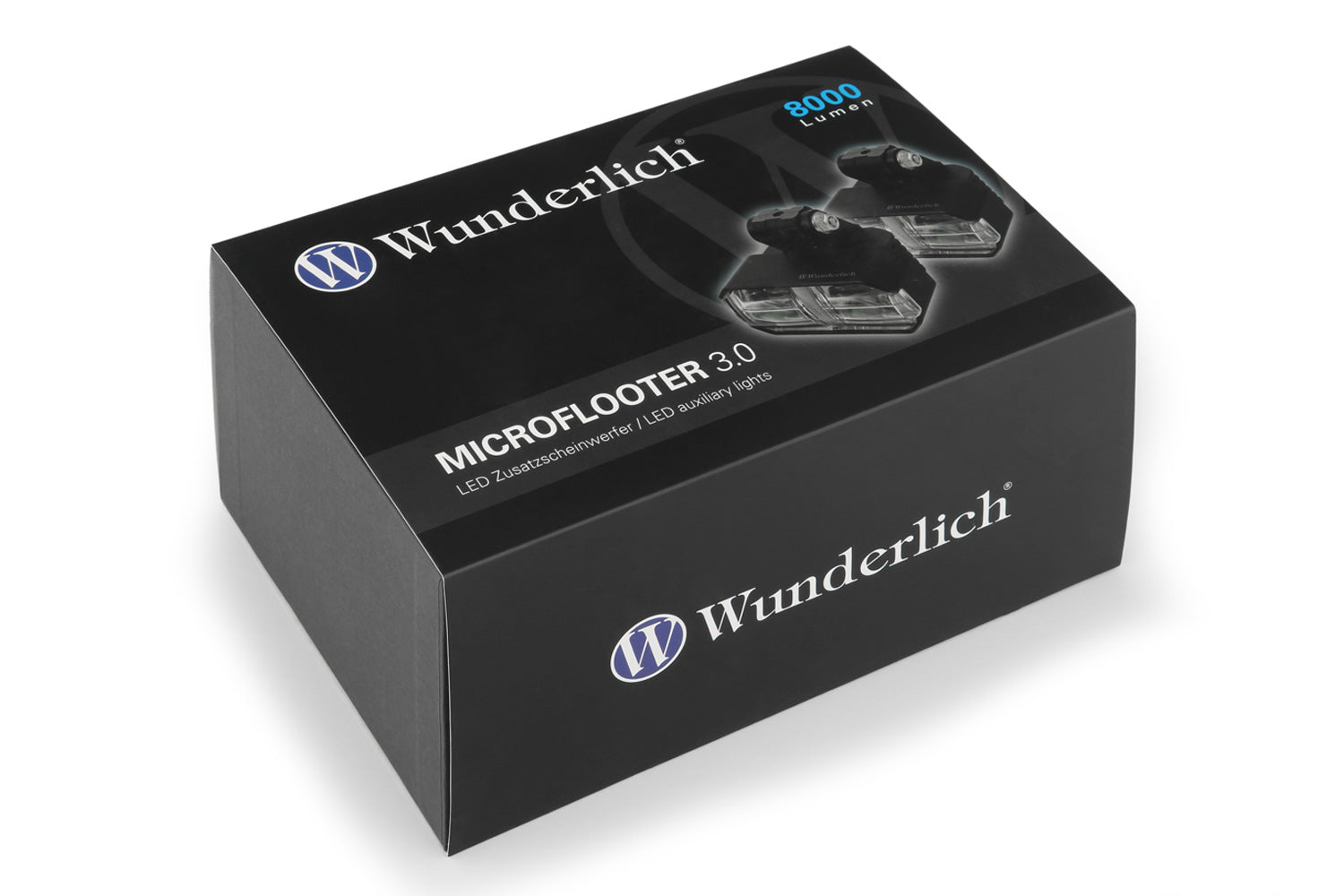 Wunderlich MICROFLOOTER 3.0 Auxillary headlight - black - for protection bar mounting