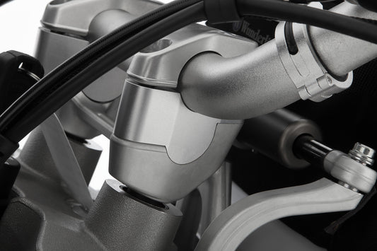 Wunderlich handlebar riser ERGO - silver - 25mm