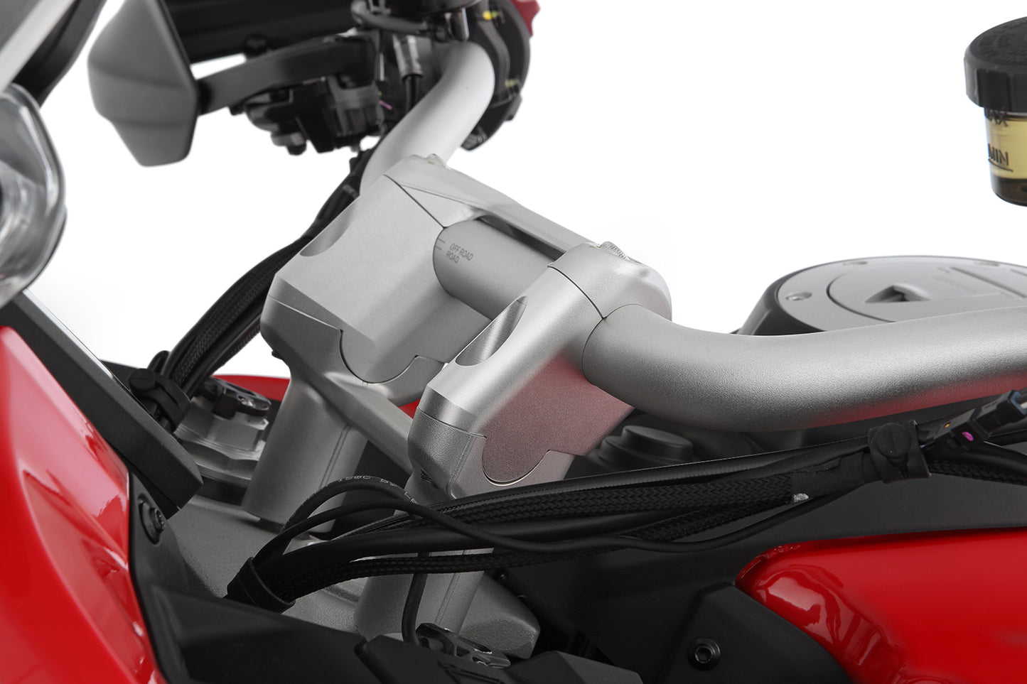 Wunderlich ERGO+ handlebar riser - silver